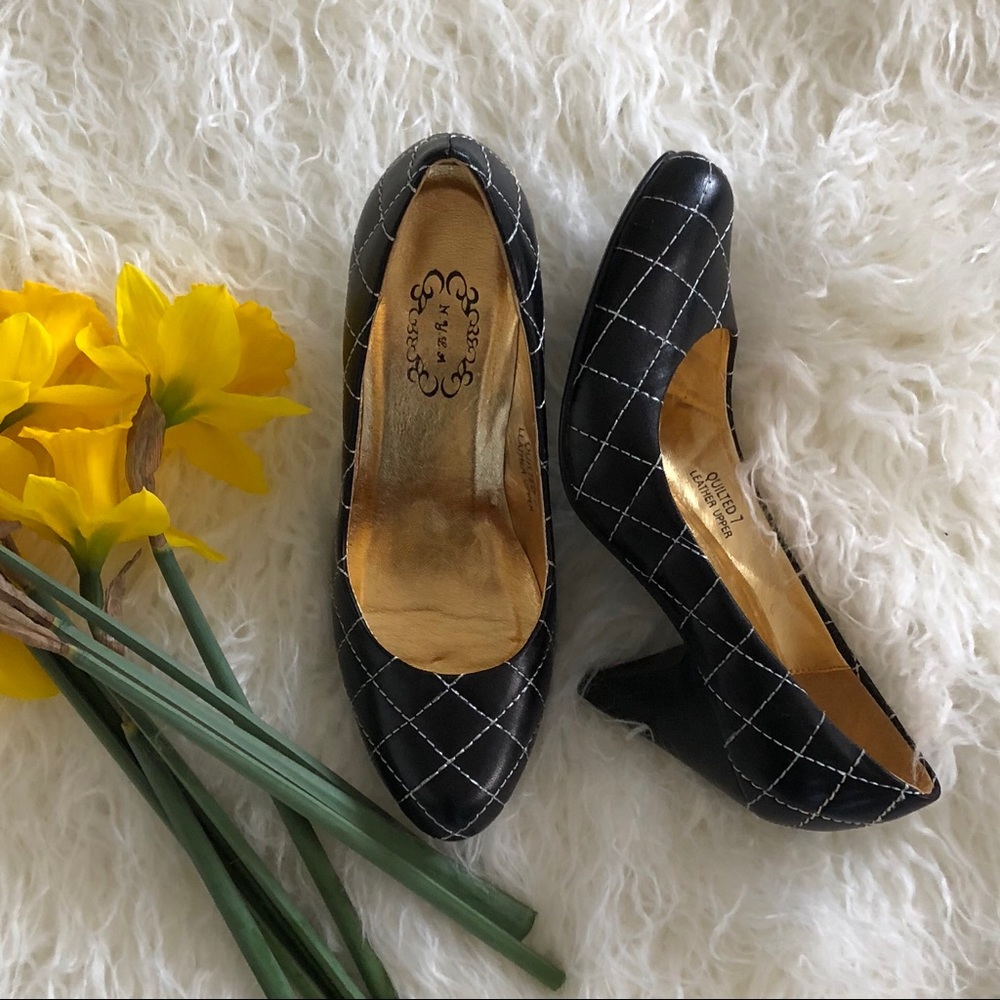N.Y.L.A. Quilted Leather Heels